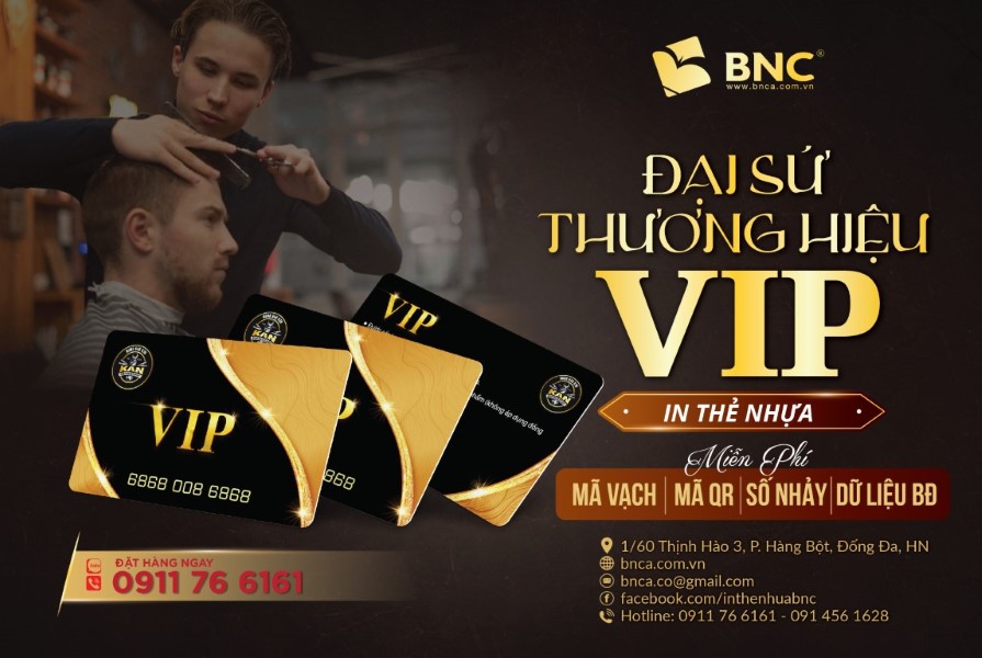 In thẻ nhựa hair salon