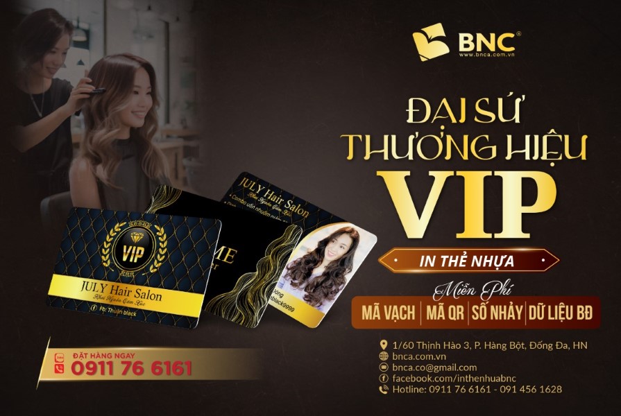 In thẻ nhựa hair salon